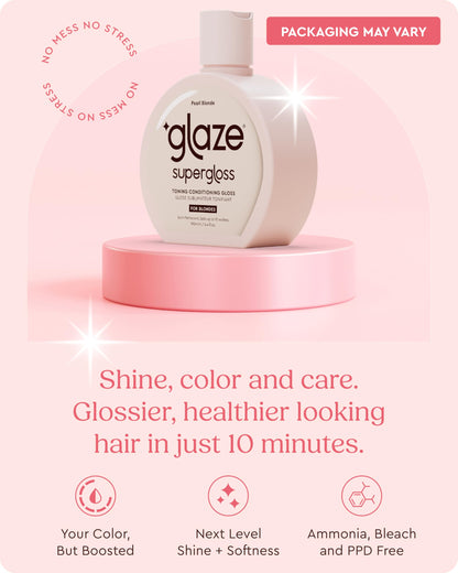 Back of Glaze Supergloss bottle with ingredients