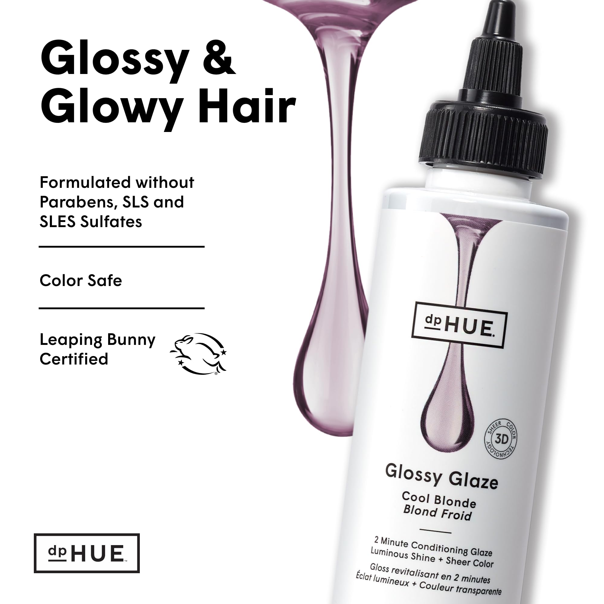 Professional cooling blonde hair treatment bottle side profile