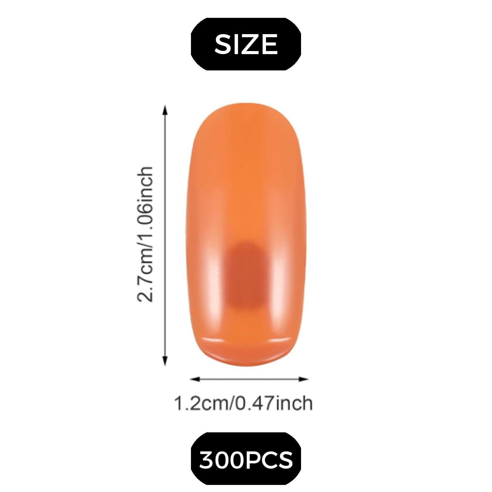 Bulk 300 piece set of medium length nail art training tips