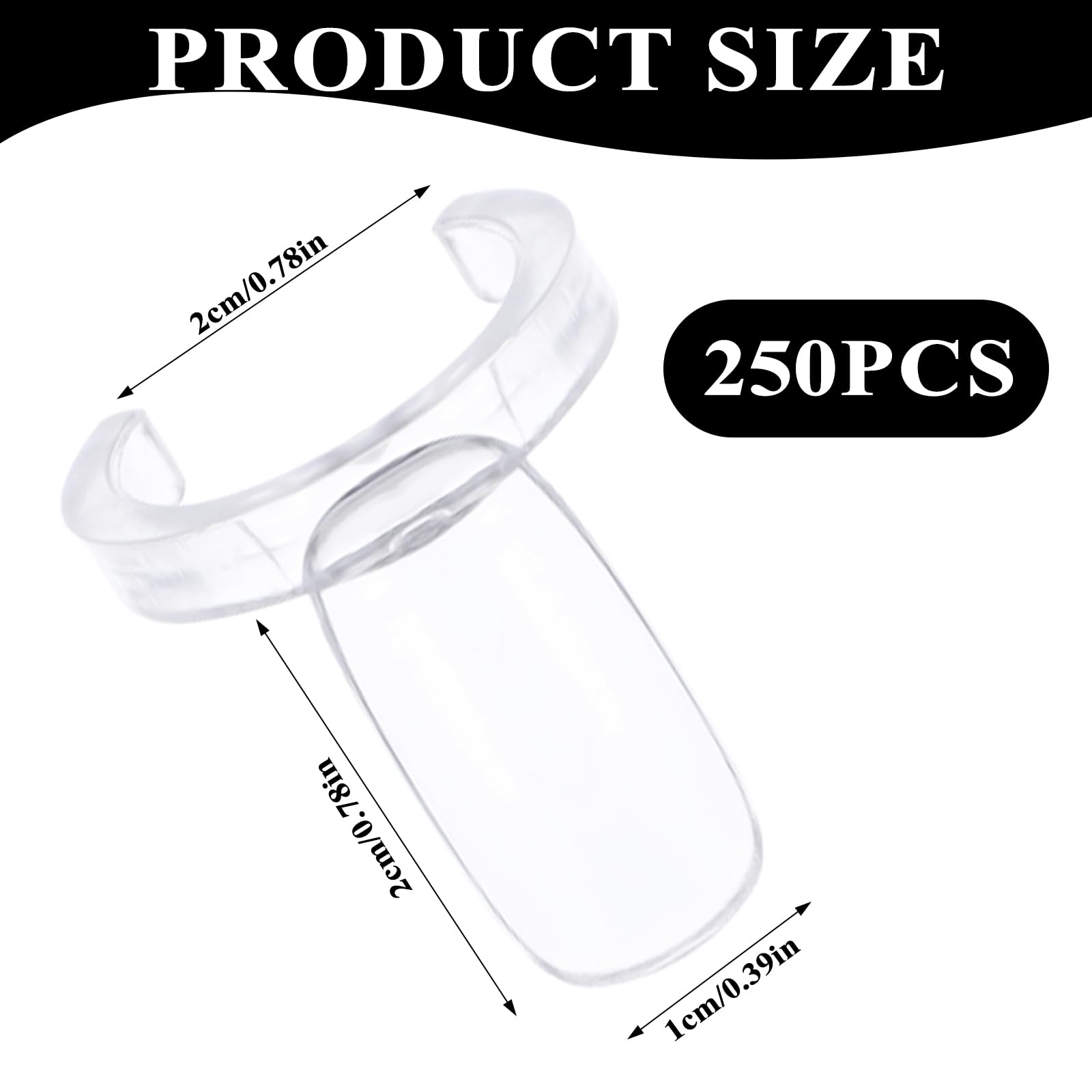White plastic nail display rings for salon use