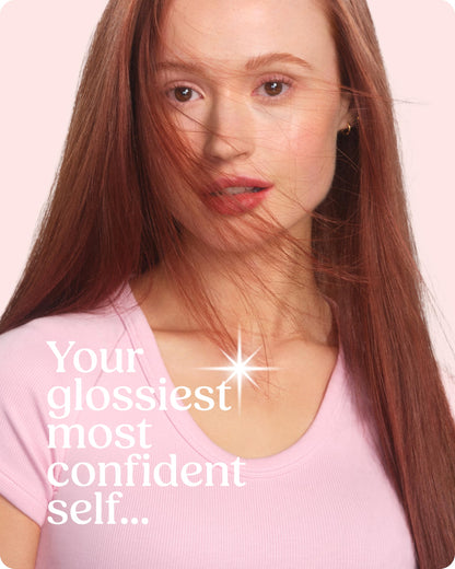 Glaze hair gloss liquid formula texture demonstration