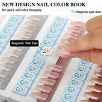 C12rtive nail color book showing organized gel polish swatches