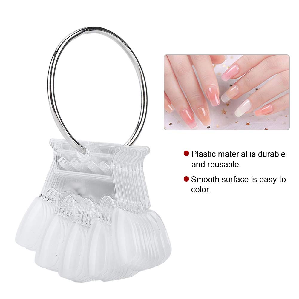 Professional manicure polish display card with 50 tips