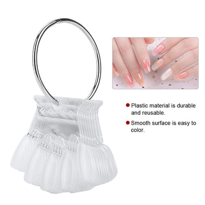 Professional manicure polish display card with 50 tips