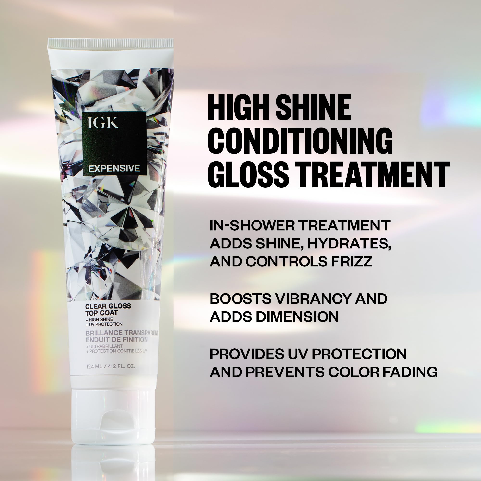 Texture shot of IGK Expensive glass hair treatment