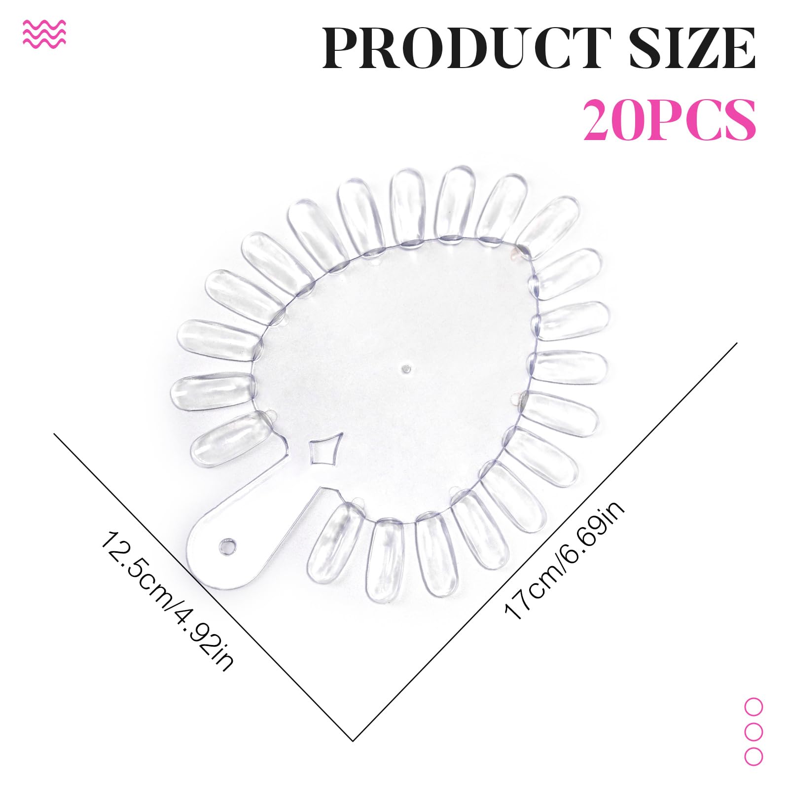 Set of 20 nail art display wheels for color testing