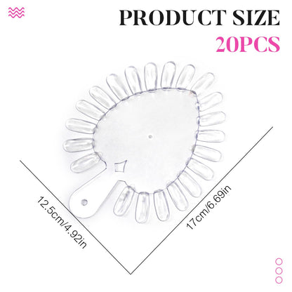 Set of 20 nail art display wheels for color testing