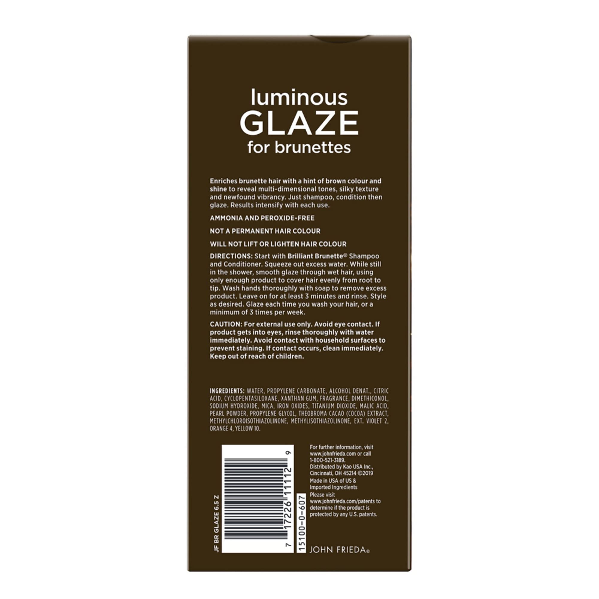 John Frieda Brilliant Brunette Luminous Glaze gel-cream texture
