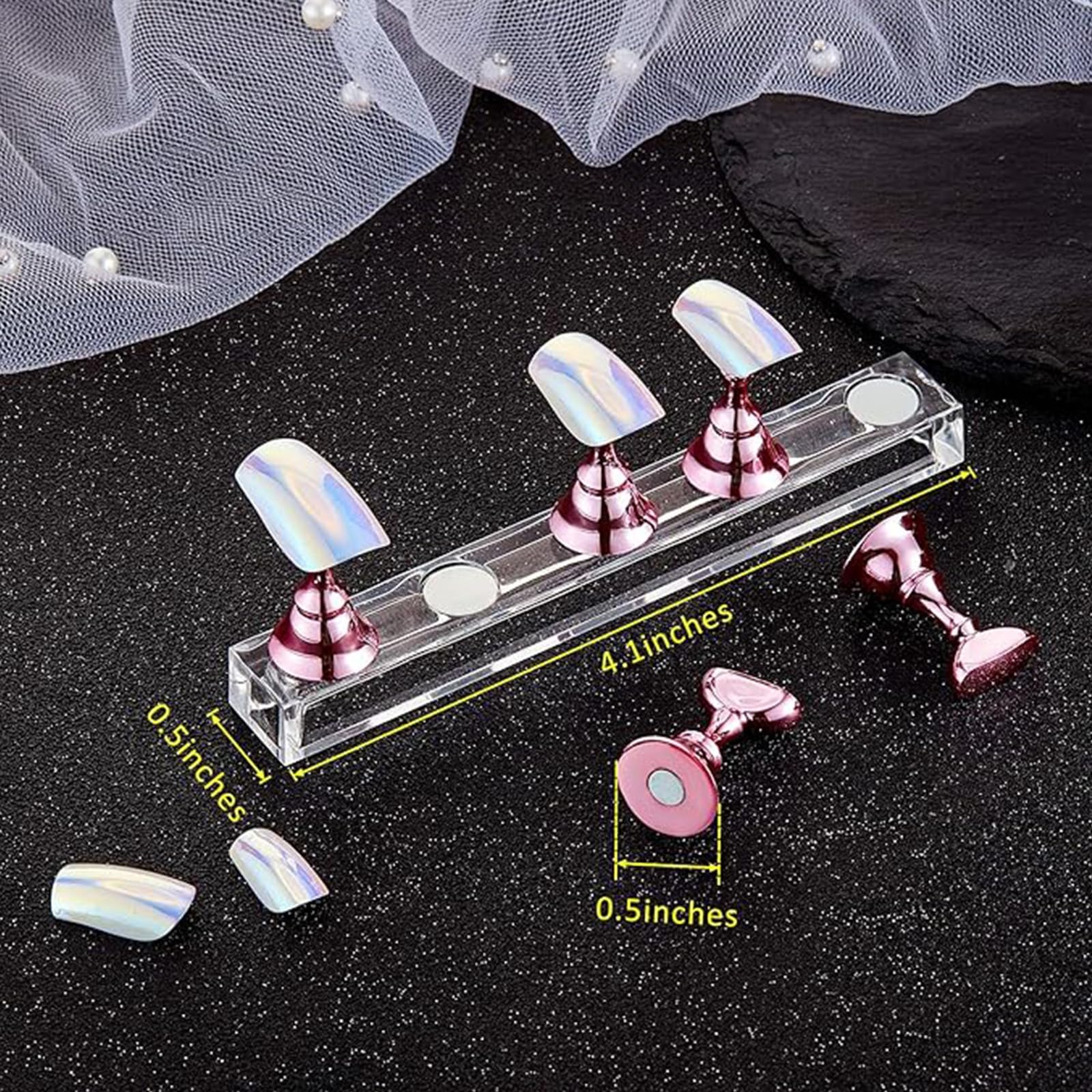 Blulu magnetic nail practice holder set for salon