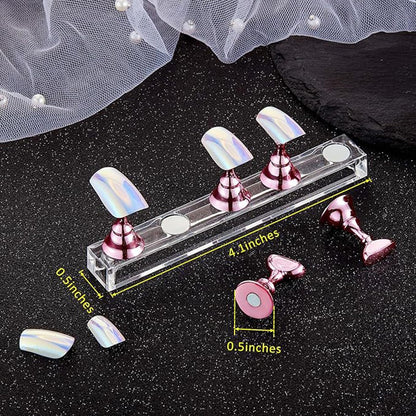 Blulu magnetic nail practice holder set for salon