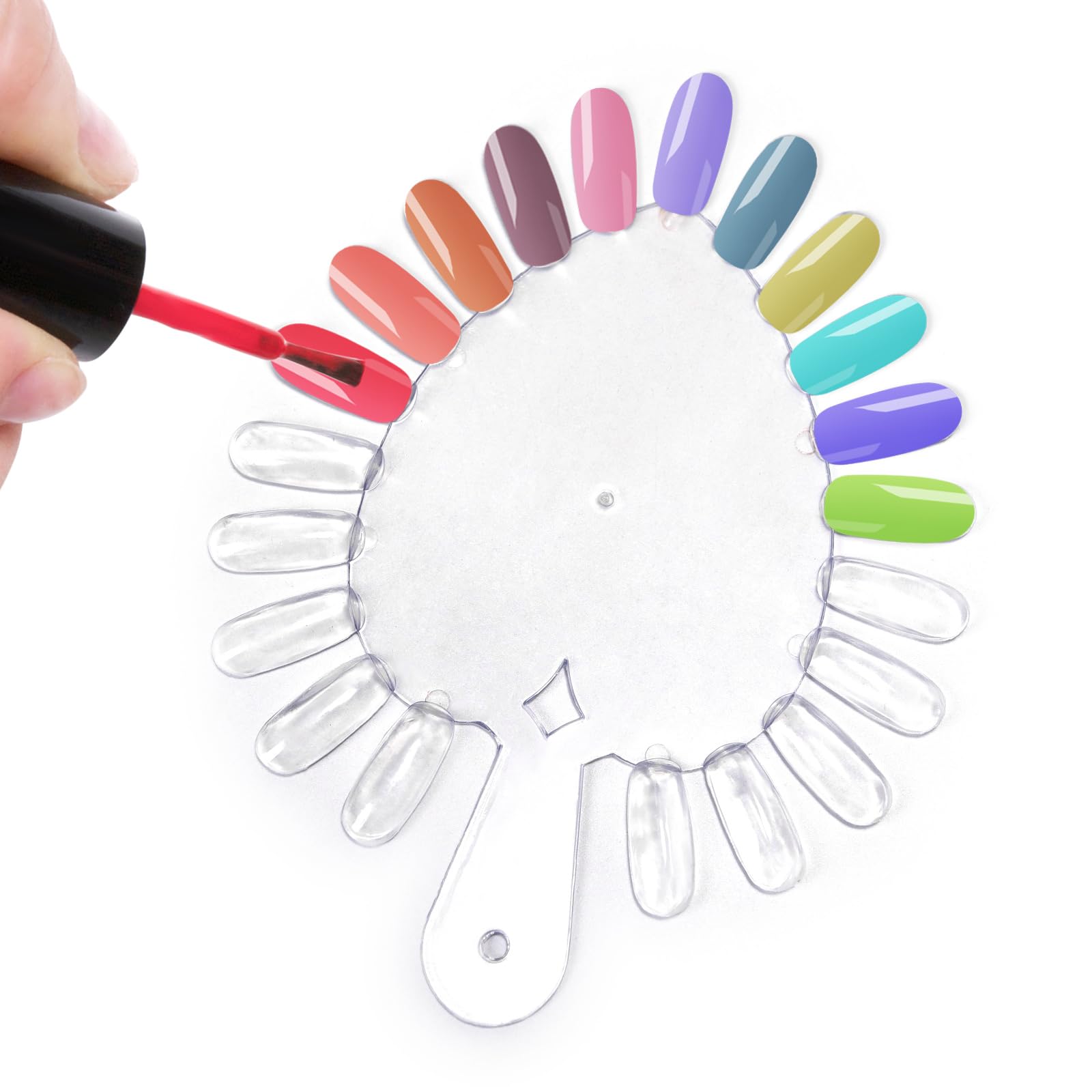 Professional nail art practice board for gel and polish