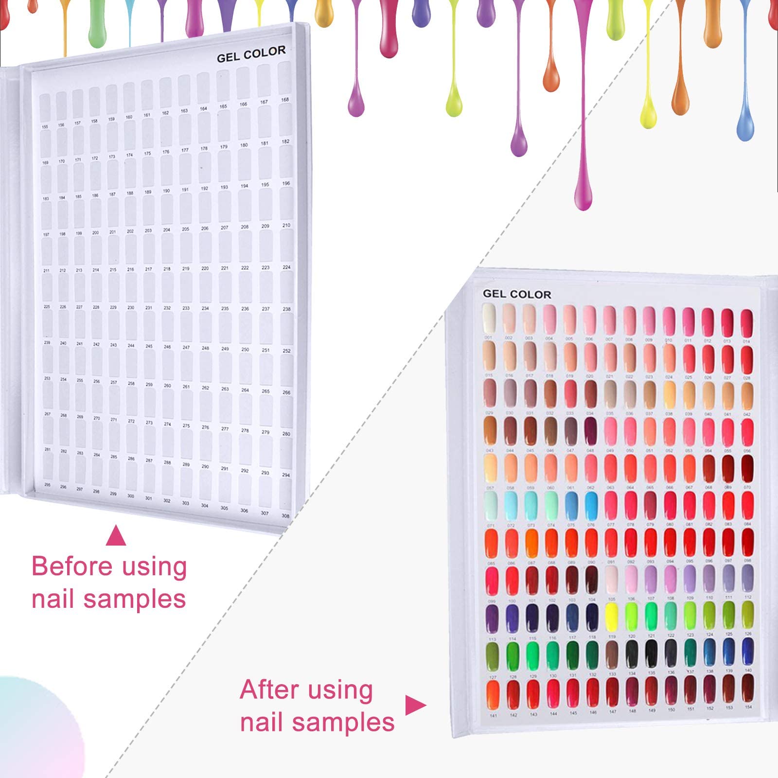 Close up of 360 clear false nail tips included with Eyxformula organizer