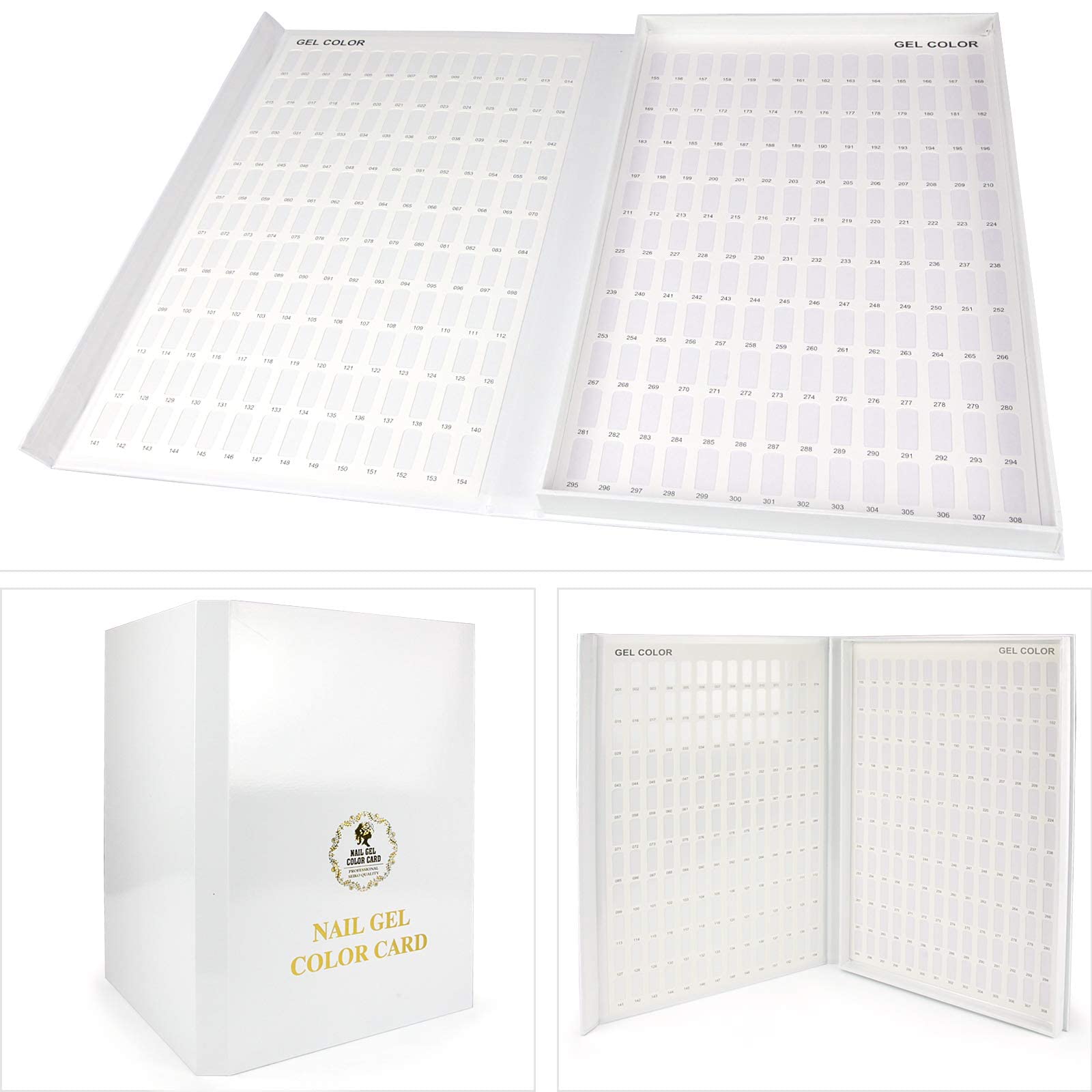 Professional nail technician using Eyxformula swatch book for color selection