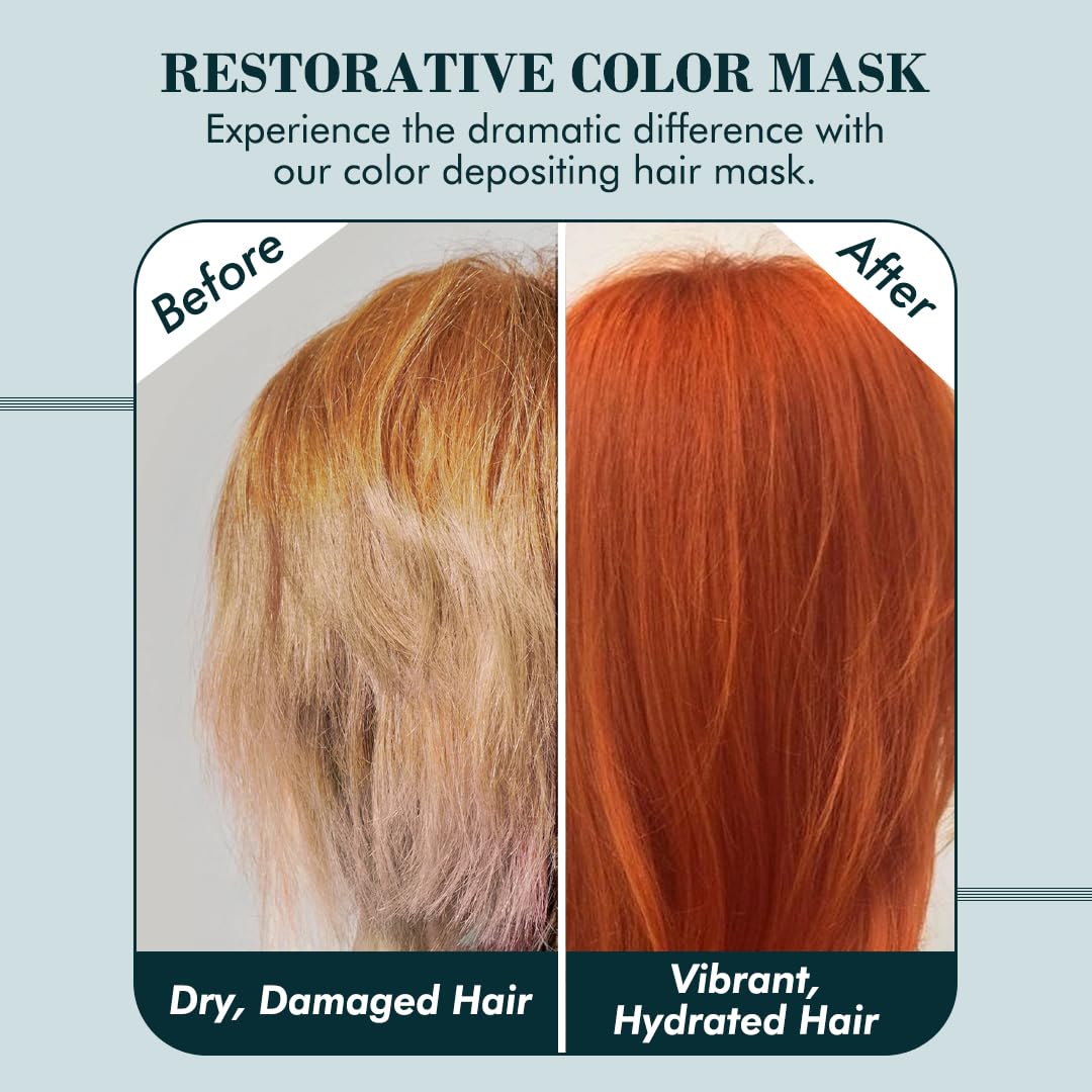 Authentic USA imported copper hair mask texture and container details