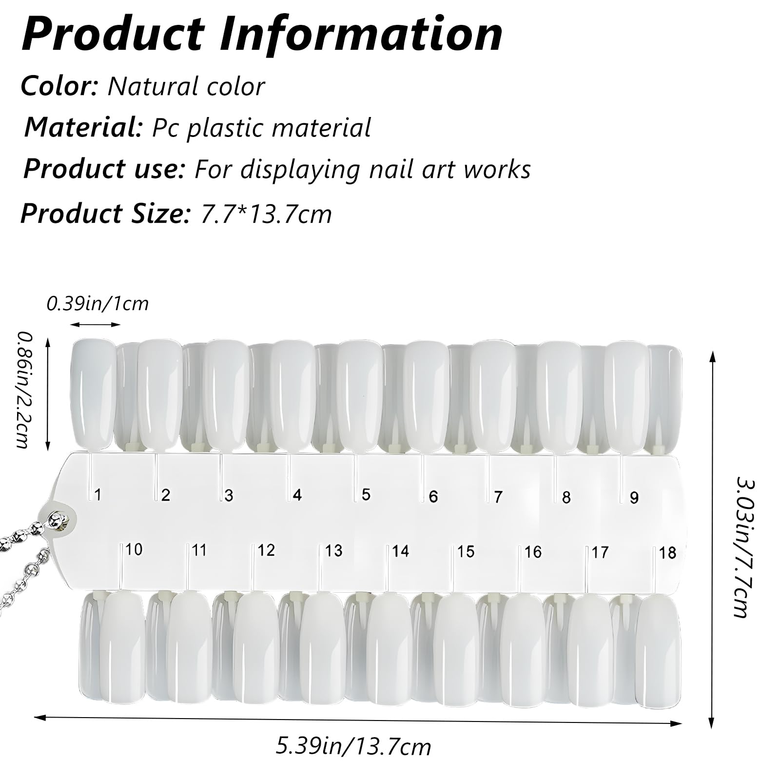 Durable ABS nail color display board for salon and personal use