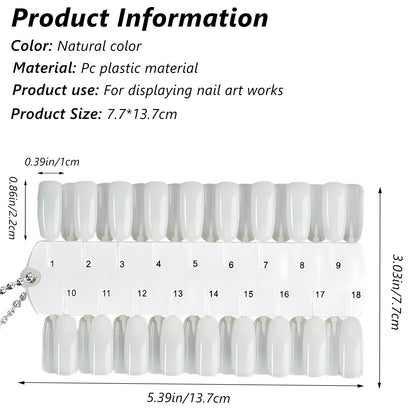 Durable ABS nail color display board for salon and personal use