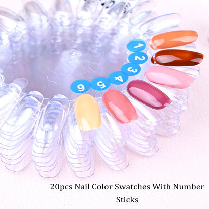 Full set of Worutuk plastic nail color sample wheels