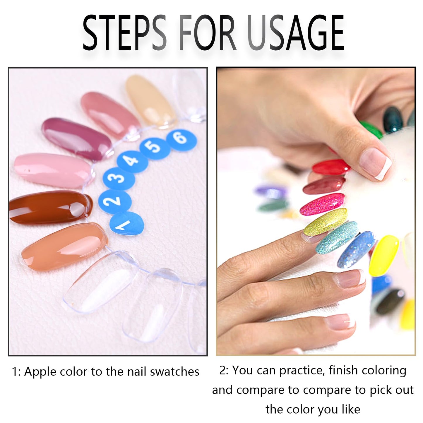 Manicure practice using Worutuk nail display wheel