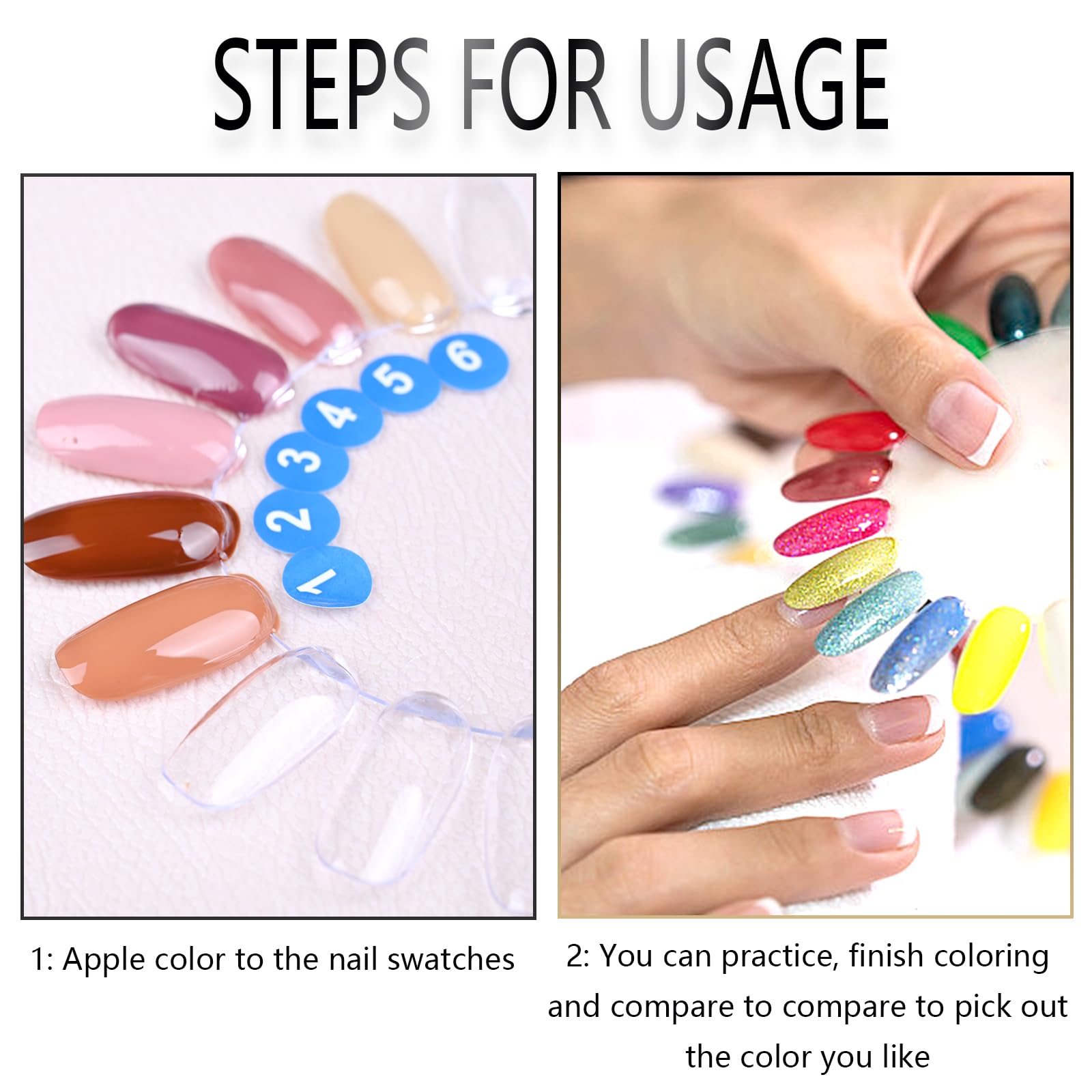 Manicure practice using Worutuk nail display wheel