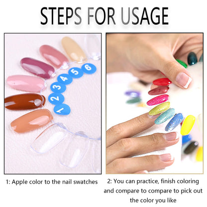 Manicure practice using Worutuk nail display wheel