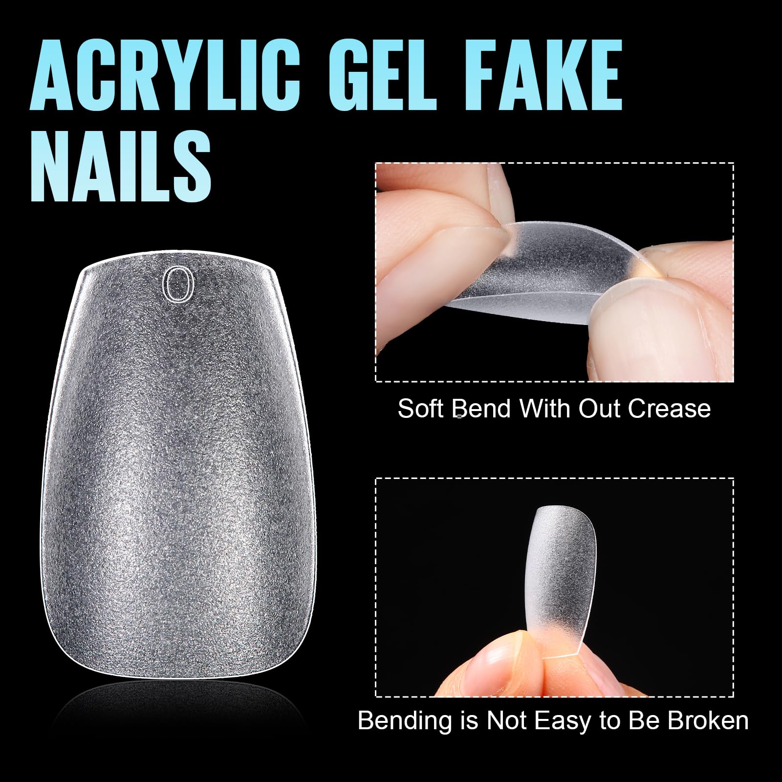 Detailed view of pre-buffed surface on Tomicca nail tips