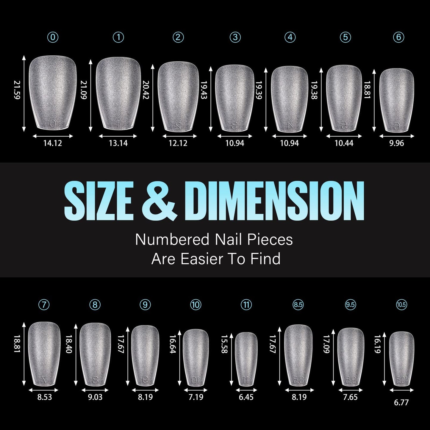 Tomicca soft gel nail tips inside organized storage tray