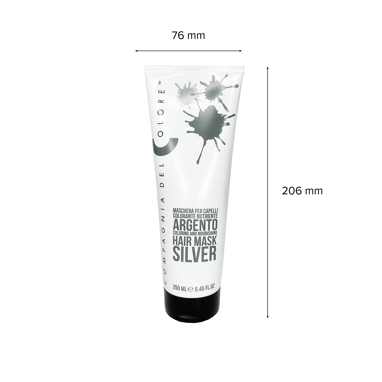 Compagnia Del Colore ammonia free hair mask in silver shade alongside the free starry lipgloss.