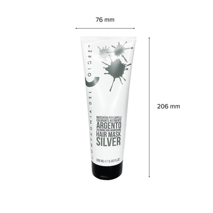 Compagnia Del Colore ammonia free hair mask in silver shade alongside the free starry lipgloss.
