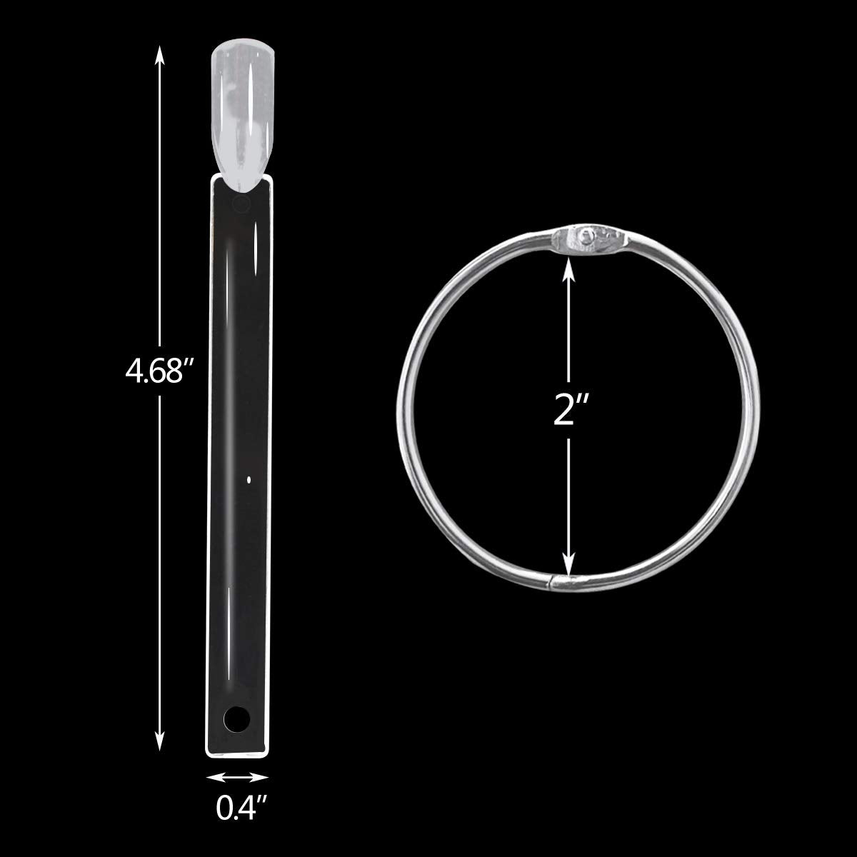 High quality transparent nail color sample sticks for DIY