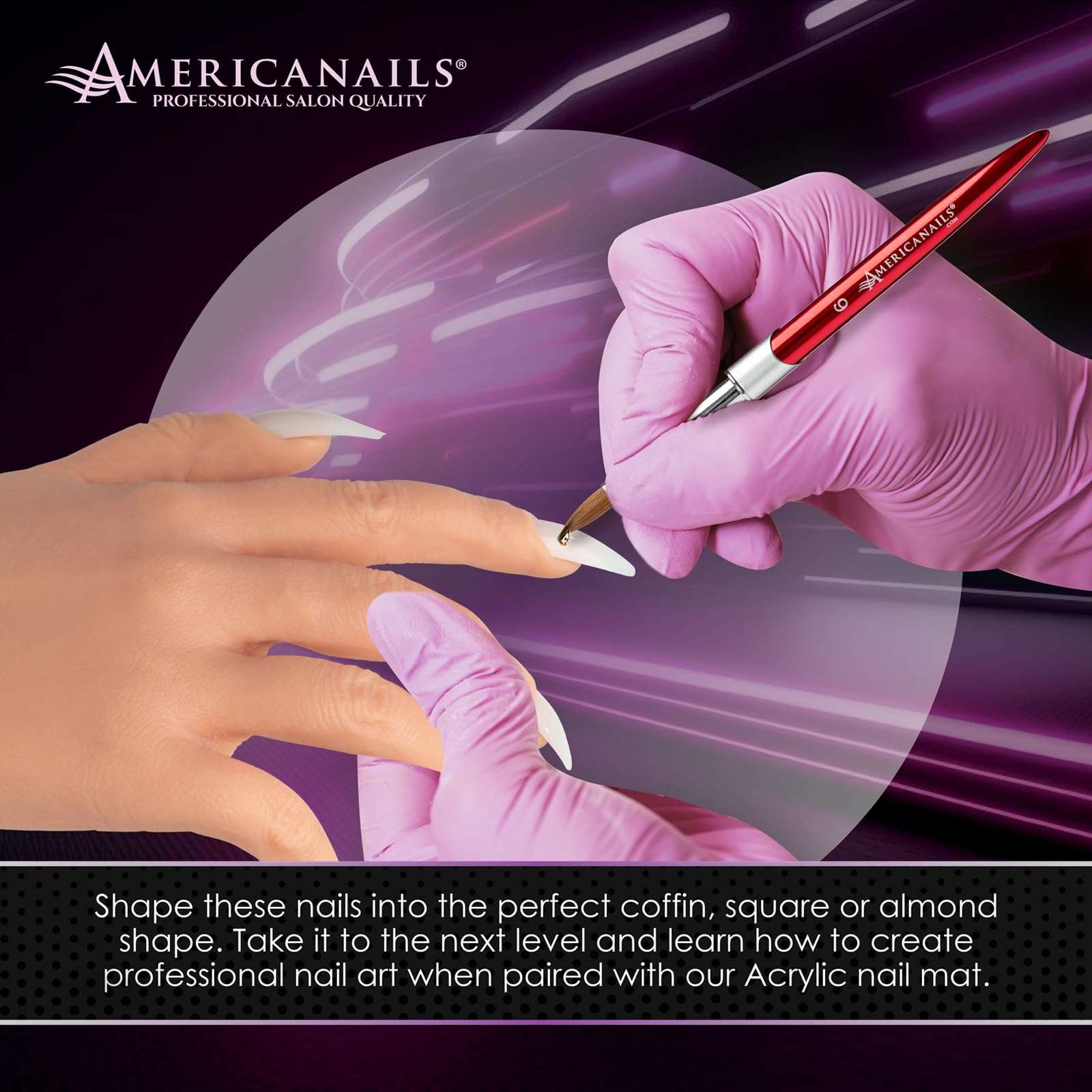 Americanails 100 count fingernail set for nail art training