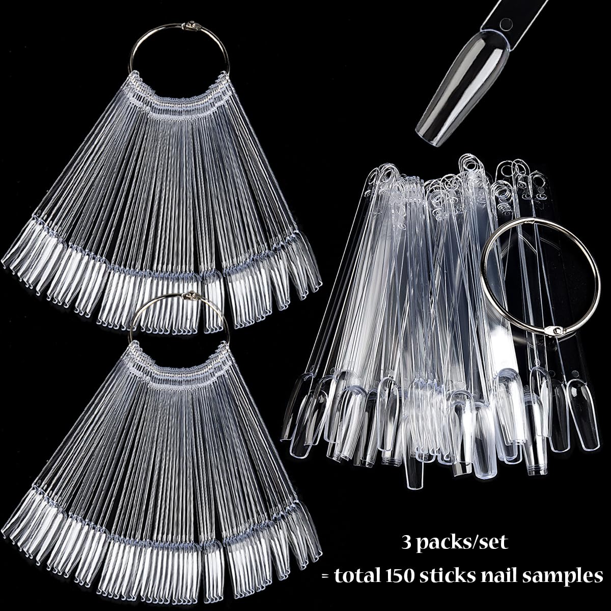 Fcozpjk ballerina shape nail practice tips on metal ring