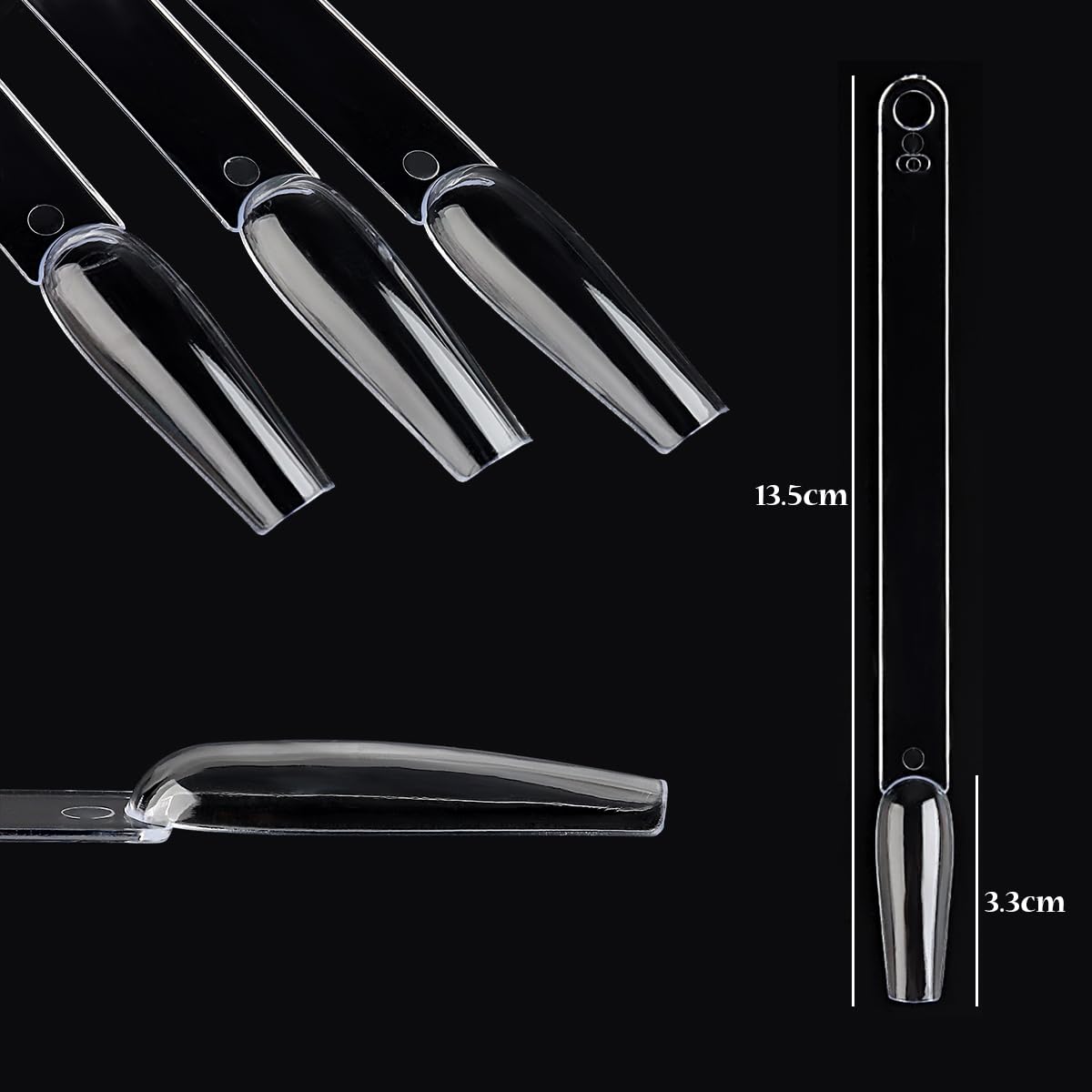 150 piece clear nail display sticks for salon use