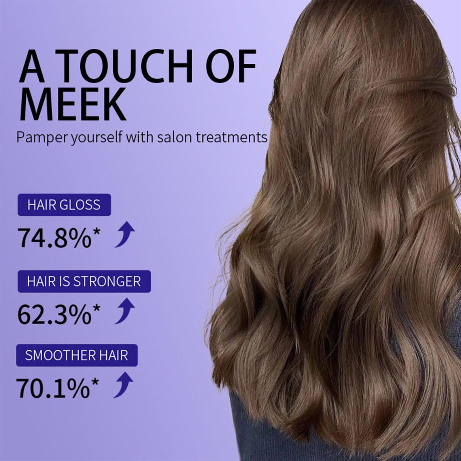 Sulfate free purple keratin treatment jar highlighting color lock benefits for damaged hair