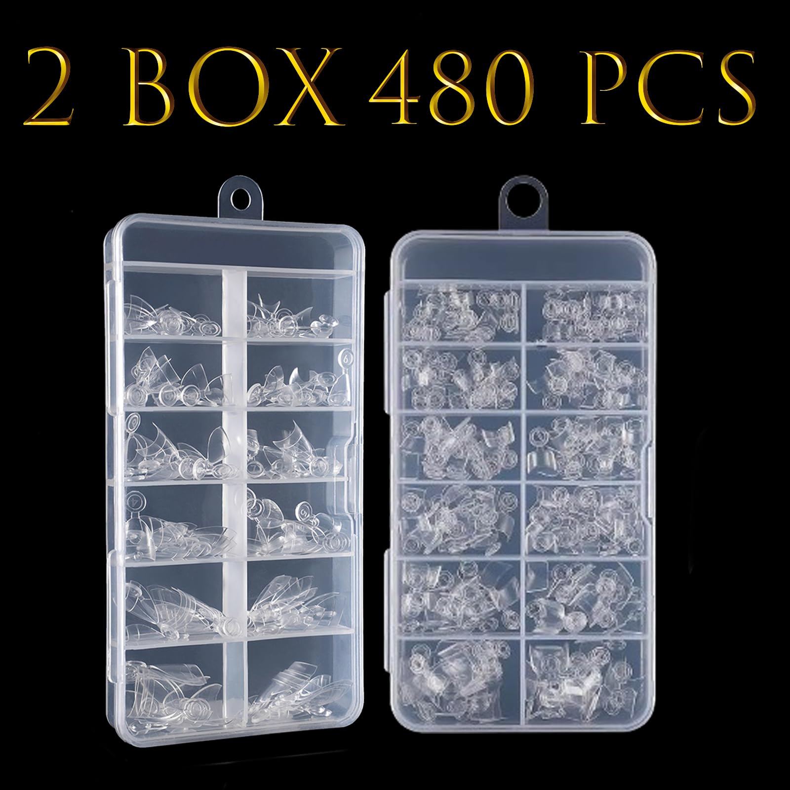 Wowitis clear nail tips set for professional salon use