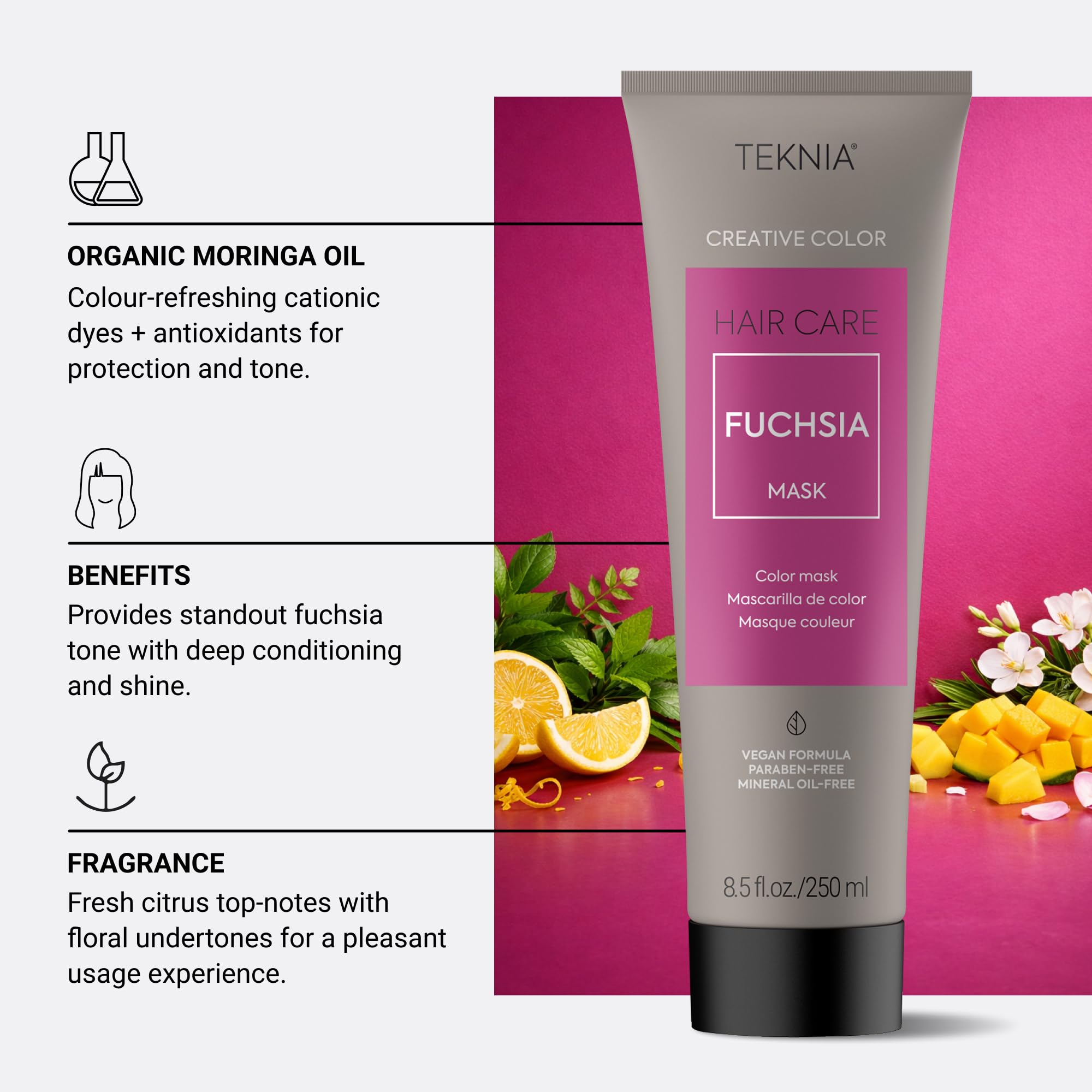 Deep conditioning temporary pink hair color mask applied to blonde strands