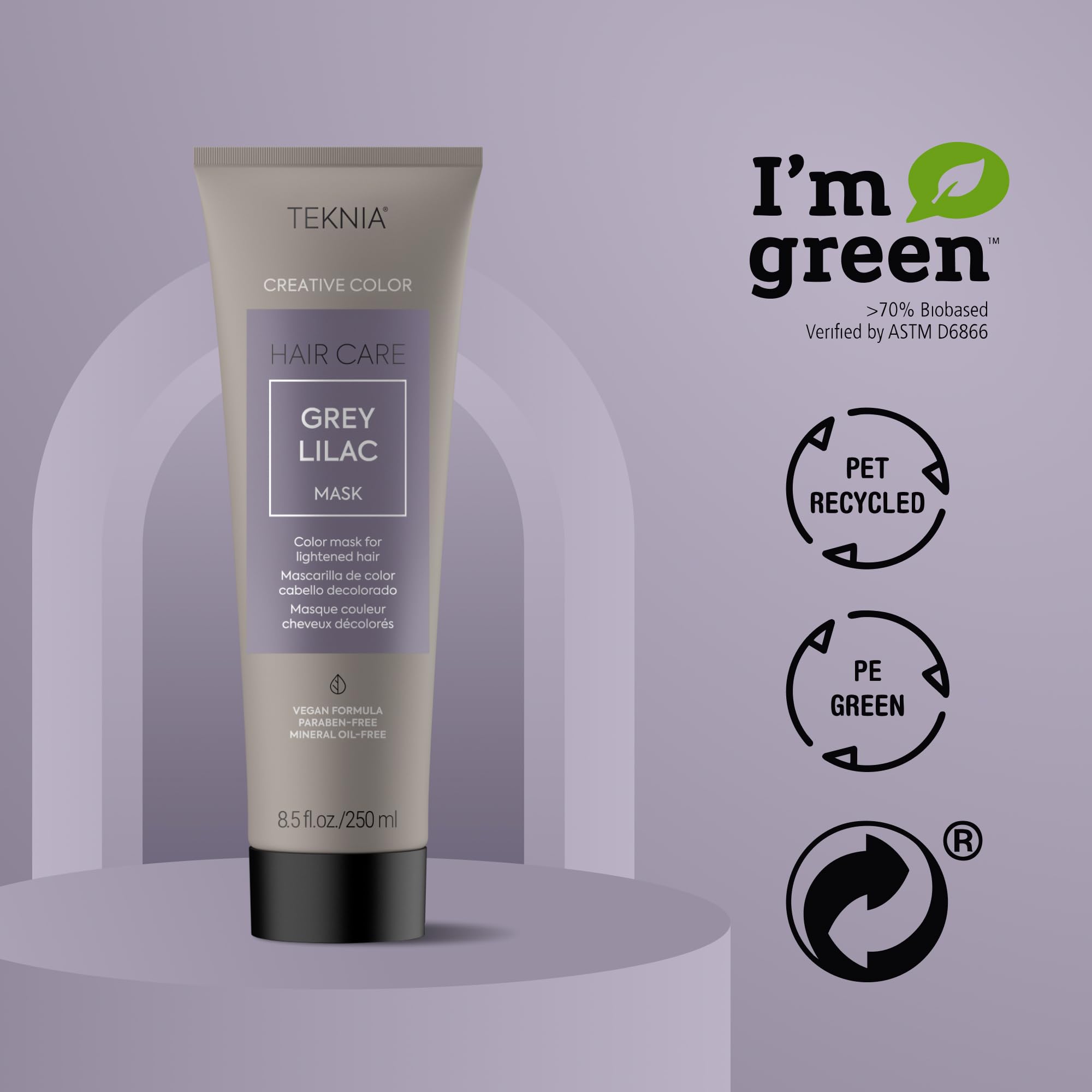 Back label of LakmÃ© Teknia Creative Color Mask listing paraben free ingredients and usage instructions