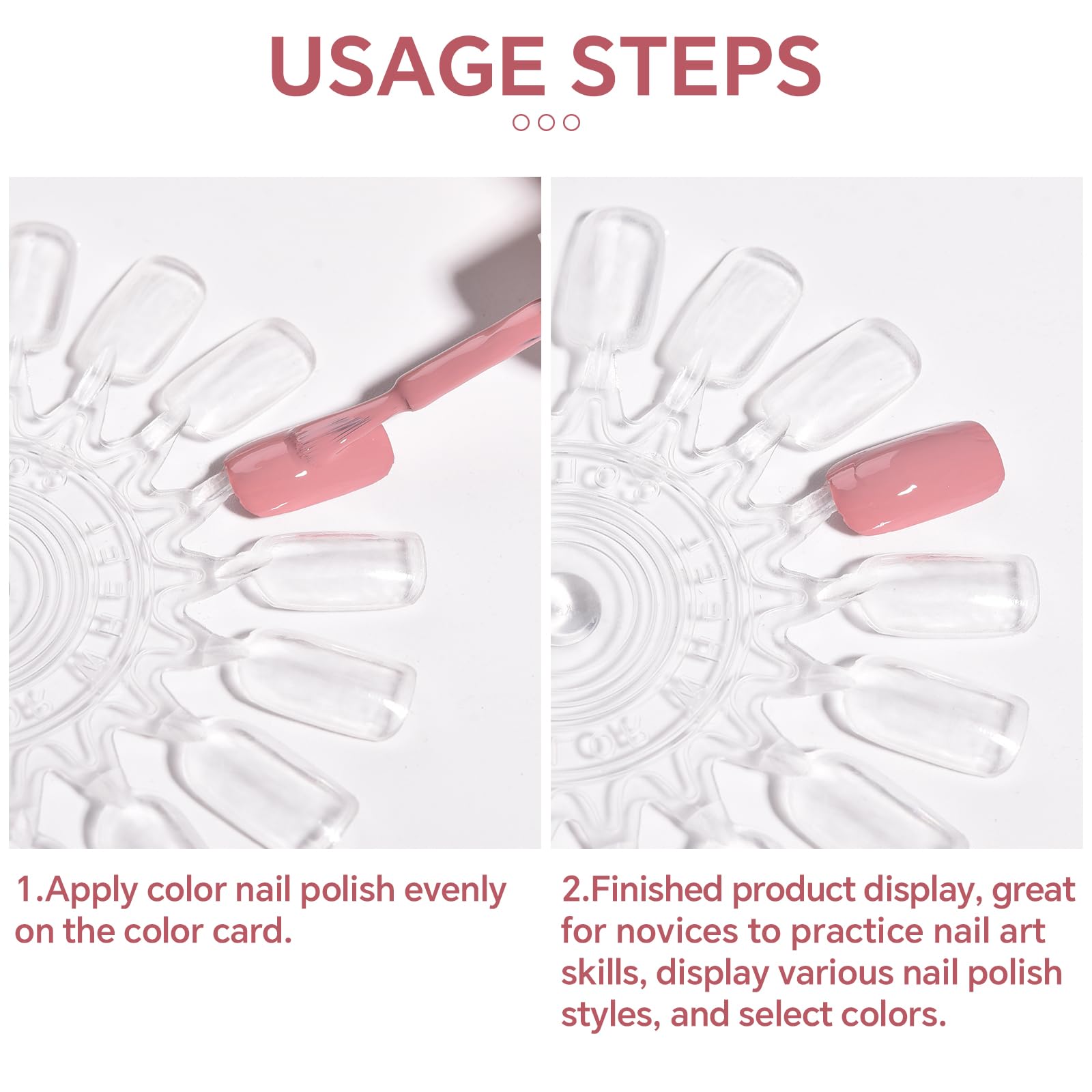 Clear acrylic nail practice tips for nail art salon