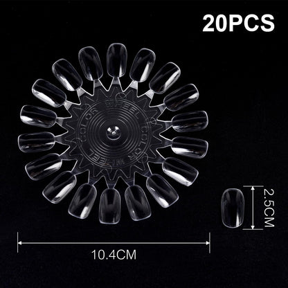 Full set of 360 nail tips on display wheels