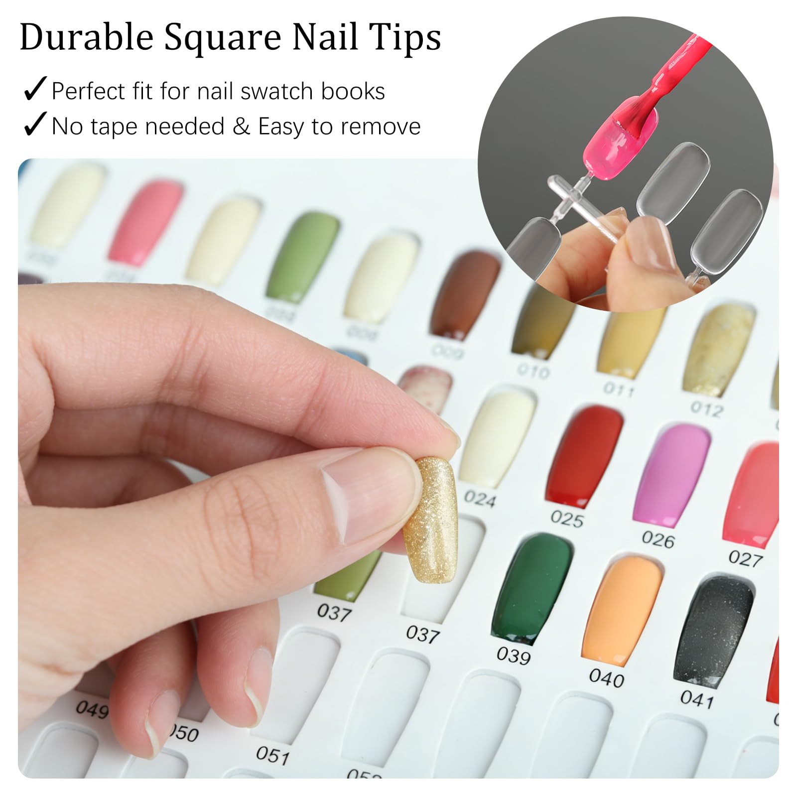 Vnjaoi nail polish color display tips in clear plastic