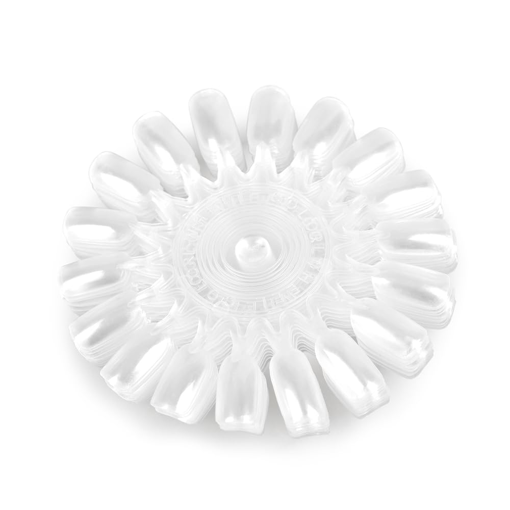 Transparent acrylic nail display wheels for color swatching