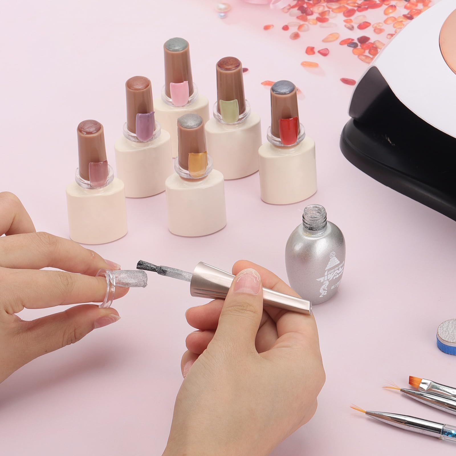 Fan-shaped nail art palette board for color testing