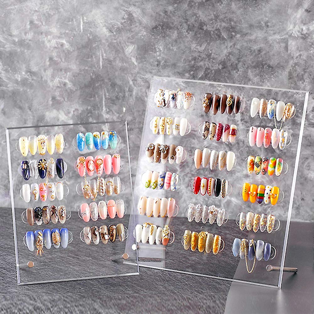 Large and small Noverlife acrylic nail tip display boards