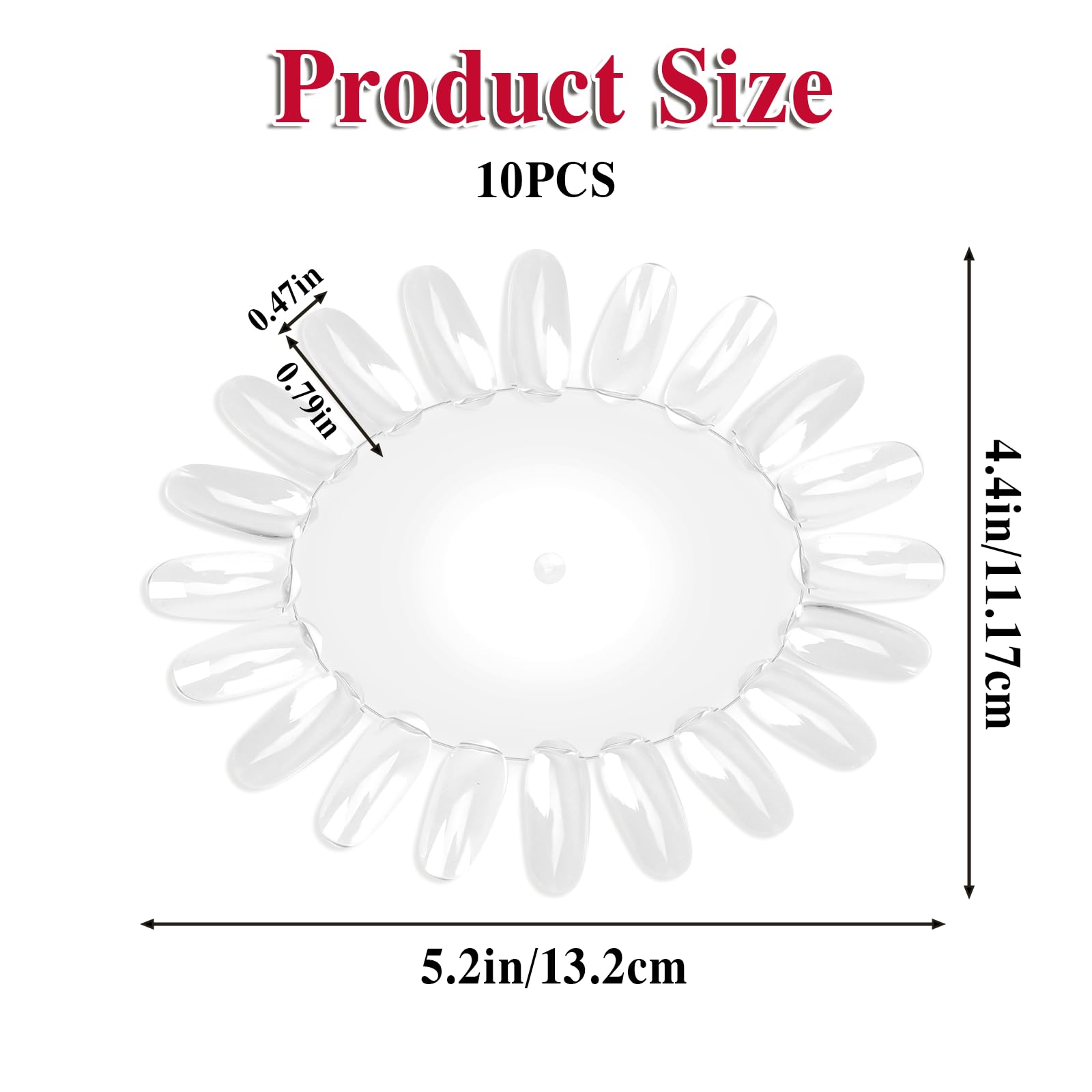 Transparent plastic nail polish display wheels for manicure