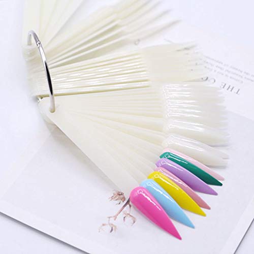 Clear fan shaped plastic nail polish practice sticks