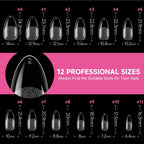 Model showing finished manicure with Una Gella medium pointed almond tips