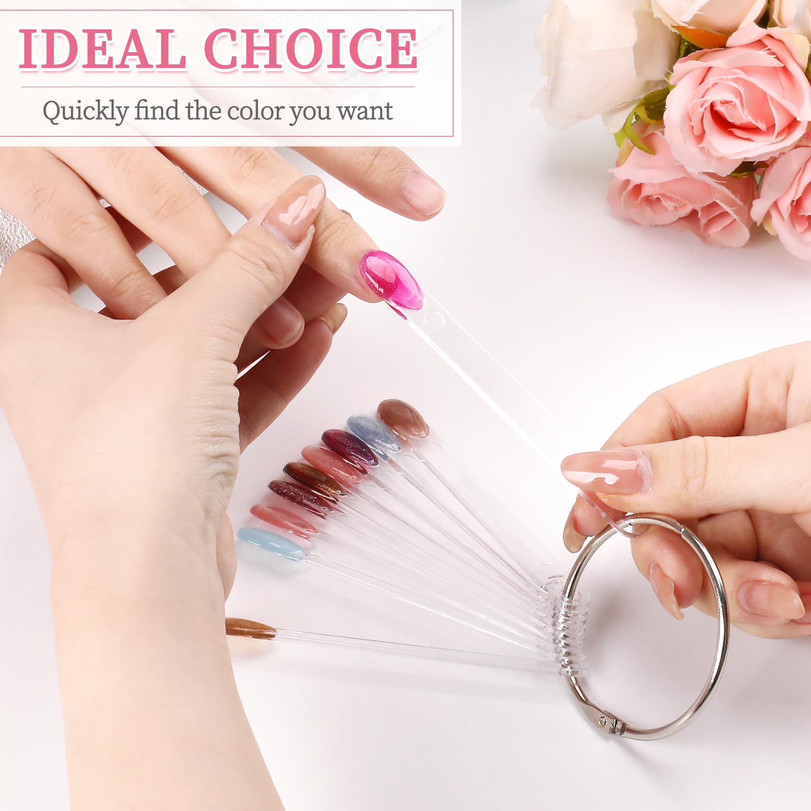 Professional nail art sample sticks for salon or home use