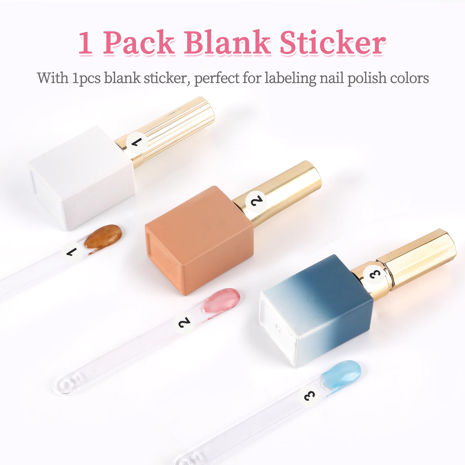 Nail art practice kit with 50 sticks and metal ring