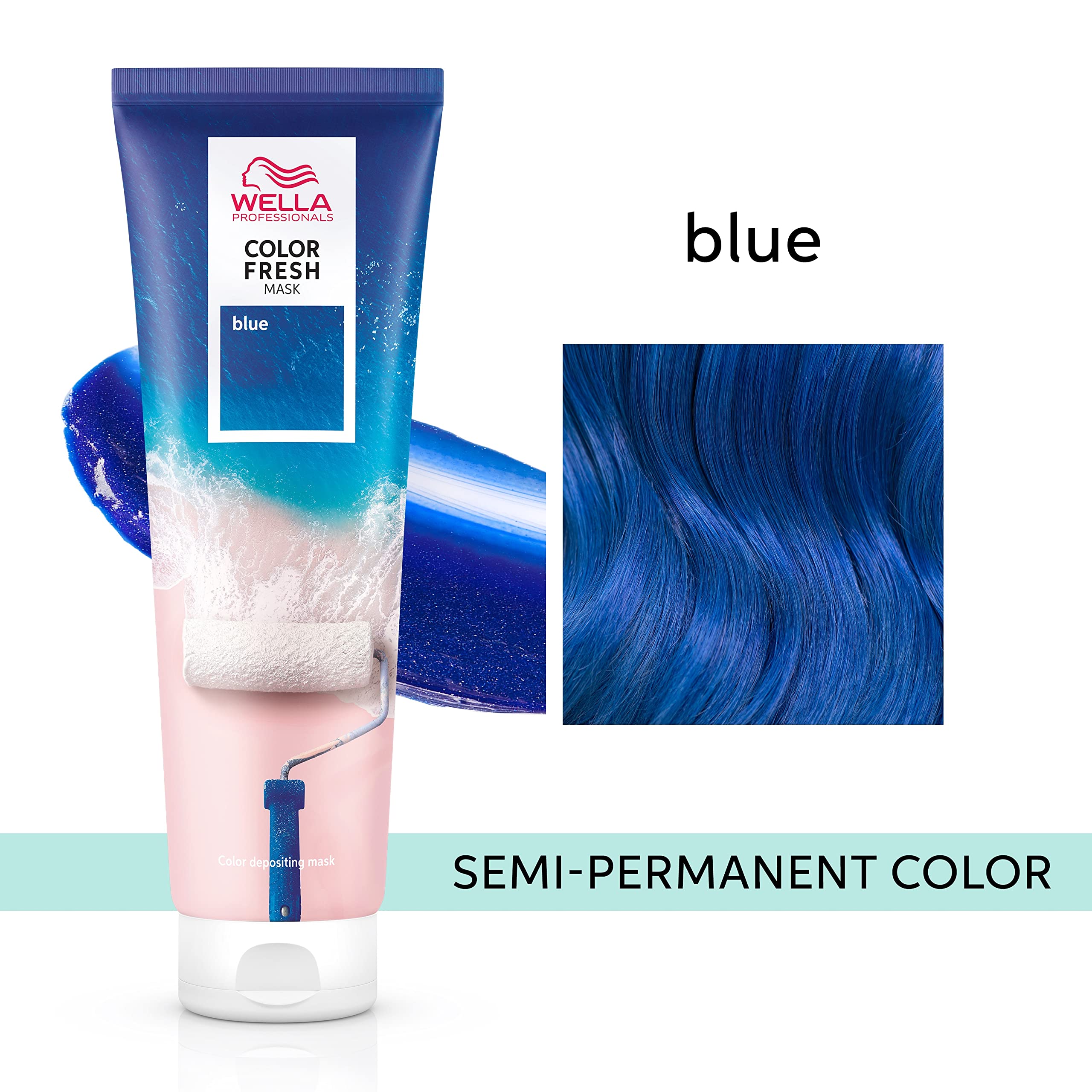 Wella temporary color-depositing mask tube showing the zero-damage formulation text.