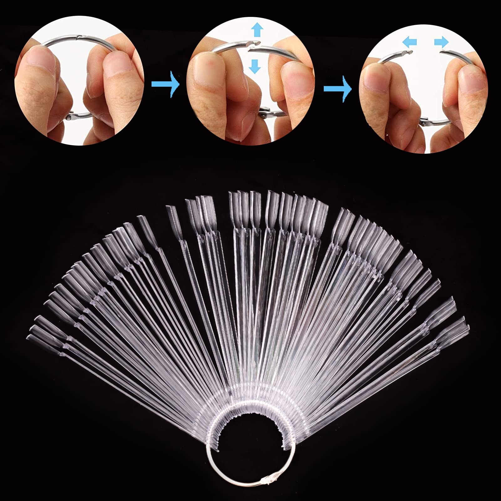 Professional nail art sample sticks for home and salon use