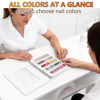 Detachable clear nail tips for IÂ·BÂ·N G color organizer